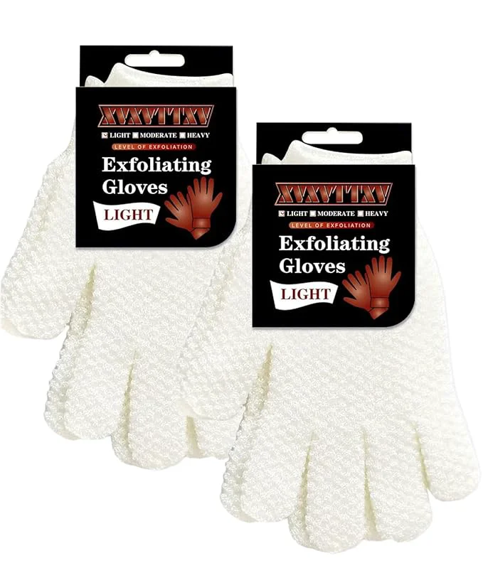 Advanced Exfoliating Dual Texture Bath Gloves Easy-to-Use