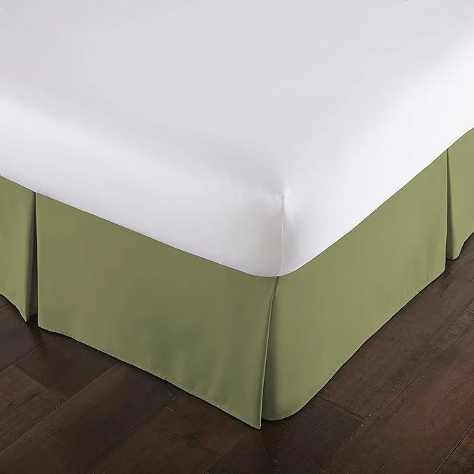 Flexible Southshore Fine Living Inc. Twin Size Bed Skirt 14-Inch Drop Pleated Bed Skirt for Twin Mattress Dust Ruffle for Twin Size Bed Sage Green Verified