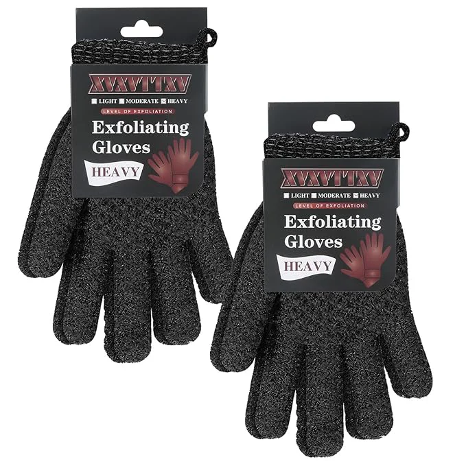 Green Exfoliating Dual Texture Bath Gloves Safe