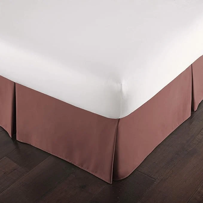 Genuine Southshore Fine Living Inc. Hotel Quality California King Bed Skirt – 14 quot Drop Elegant Pleated Design Premium Dust Ruffle Bed Skirt Luxury Bed Skirt Cal King Size Marsala Terra Cotta Authentic