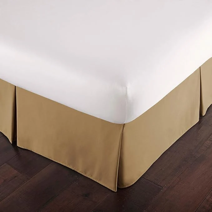 Stylish Southshore Fine Living Inc.14 Inch Bed Skirt King Size 1 Pet Hair Resistant Dust Ruffle for King Size Bed – Hotel Quality Pleated Bed Skirting Easy Care Microfiber – Taupe High-Quality