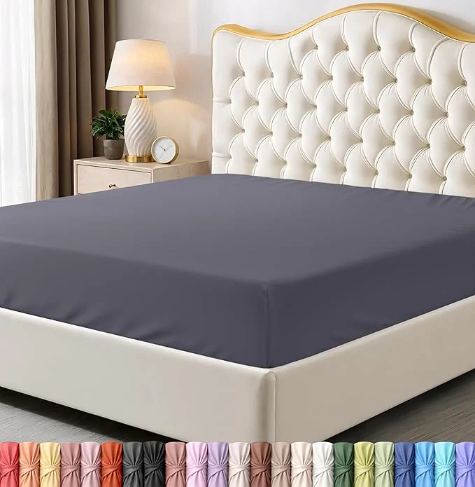 Classic Utopia Bedding Queen Fitted Sheet – Bottom Sheet – Deep Pocket – Soft Microfiber – Shrinkage and Fade Resistant – Easy Care -1 Fitted Sheet Only Grey Top-Quality