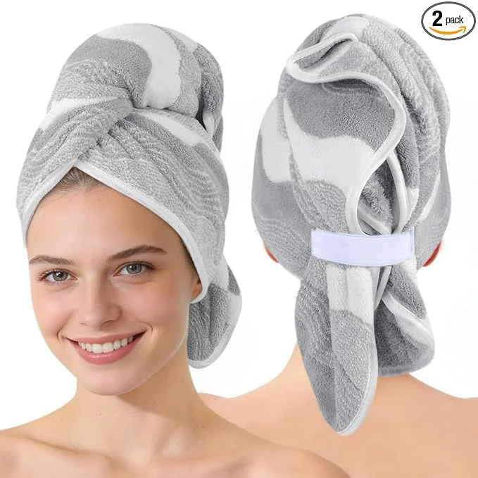 Durable SUNLAND Microfiber Hair Towels Anti Frizz Hair Drying Towel Super Absorbent Advanced