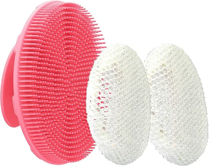 Fashionable INNERNEED Food-Grade Soft Silicone Body Scrubber Shower Brush Handheld Carefully Designed