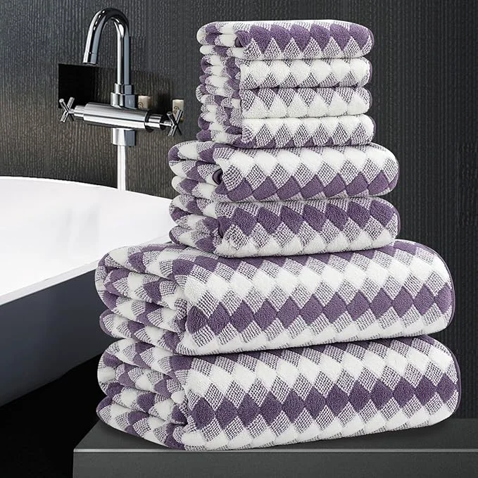 Official 8 Piece Bathroom Towel Set 2 Oversized Bath Towels 2 Hand Towels 4 Solid
