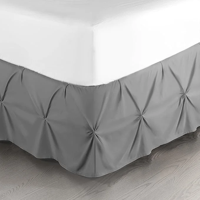 Comfortable Nestl Dark Grey Bed Skirt Twin Size Pinch Pleat Twin Bed Skirt 14 quot Inch Drop Twin Bedskirt Hotel Quality Dark Grey Bed Skirts Premium Microfiber Bedskirt for Twin Bed Dark Grey Twin Bed Skirt Innovative