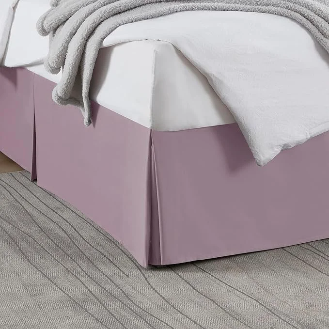 Artisan Nestl Dusty Purple Full Bed Skirt – Full Size Bed Skirt 14 Inch Drop – Brushed Microfiber Bed Skirts – Hotel Quality Pleated Bed Skirt – Shrinkage amp Fade Resistant Comfortable