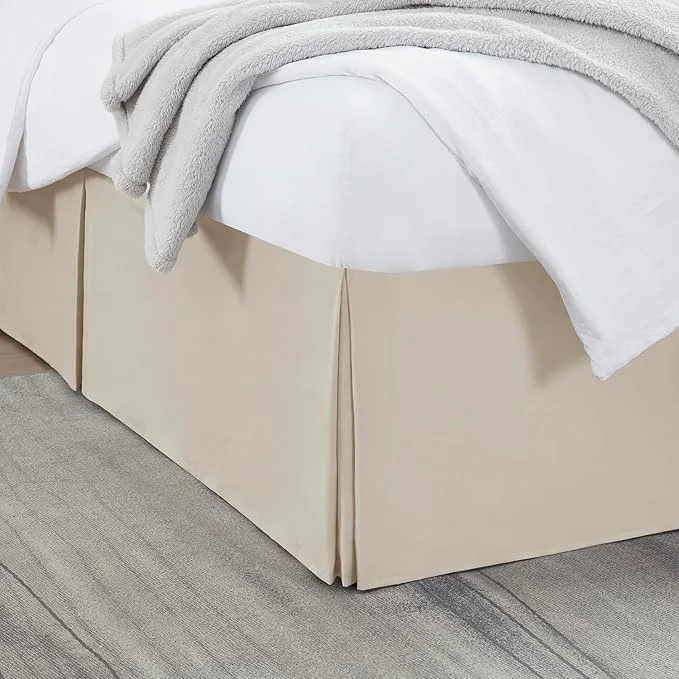 Powerful Nestl Linen Bed Skirt Cal King Size – Cal King Bed Skirt 14 Inch Drop – Brushed Microfiber Bed Skirts – Hotel Quality Pleated Bed Skirt – Shrinkage amp Fade Resistant High-Quality