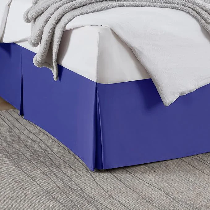 Organic Nestl Royal Blue Twin Bed Skirt – Twin Size Bed Skirt 14 Inch Drop – Brushed Microfiber Bed Skirts – Hotel Quality Pleated Bed Skirt – Shrinkage amp Fade Resistant Official