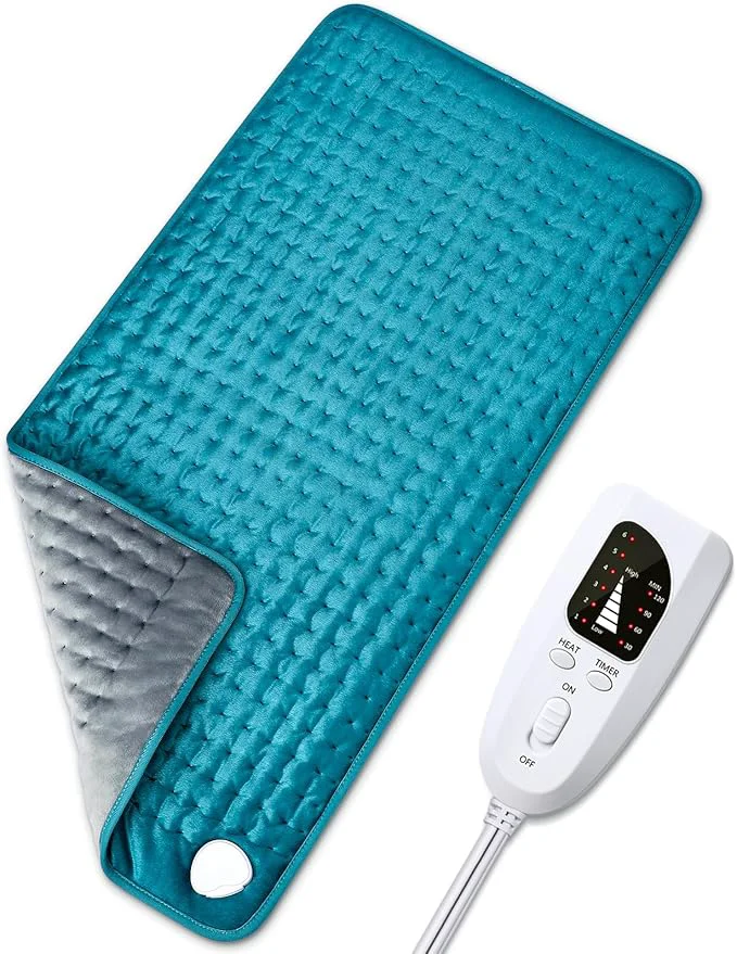 Green Electric Heating pad for Back Shoulder Neck Knee Leg Pain Cramps and Arthritis Healthy