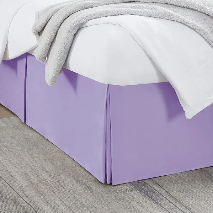 Original Design Nestl Lavender Bed Skirt Queen Size – Queen Bed Skirt 14 Inch Drop – Brushed Microfiber Bed Skirts – Hotel Quality Pleated Bed Skirt – Shrinkage amp Fade Resistant Eco-Friendly