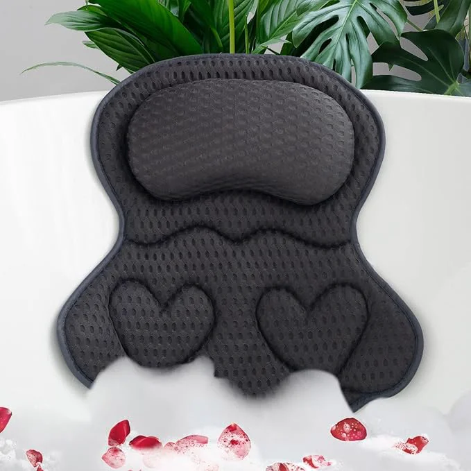 Certified Bath Pillows for Tub Luxury Bath Pillow for Head and Neck Fit Bathtub Hot Tub Fine