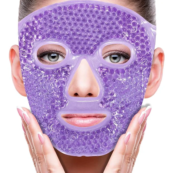 Pure ZNÖCUETÖD Face Ice Mask Facial Ice Packs Gel Hot Cold Compress Elegant