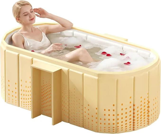 User-Friendly Portable Foldable Bathtub standing Bathtub No Installation Bathroom SPA Original Design