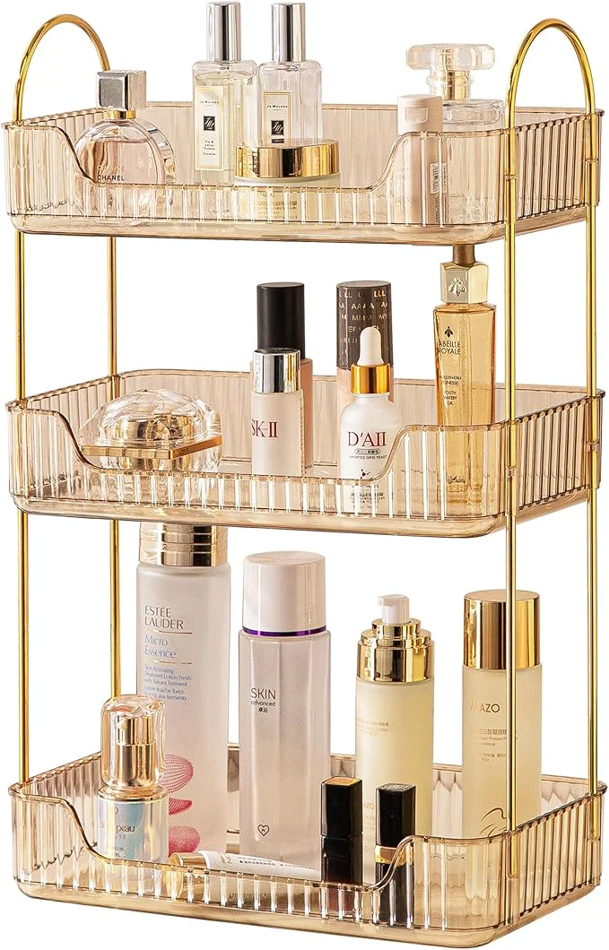 Premium Akinbas 3 Tier Bathroom Organizer Countertop Makeup Perfume Tray Skincare Traditional
