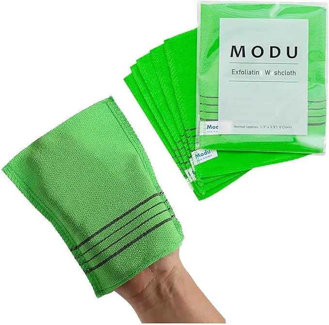 Effective Modu Korean Exfoliating Mitts Small 6PCS – Exfoliating Gloves Body Scrubber Sustainable