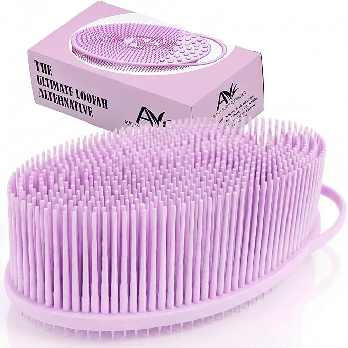 Flexible Avilana Premium Exfoliating Body Scrubber Detailed