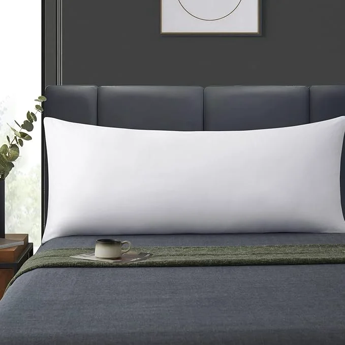Authentic Cotton Zippered Body Pillow Cover Super Soft amp Breathable Body Pillow Pillowcase with Zipper White Body Pillow Case Cover 20×54 Inches 1 Pack Trendy