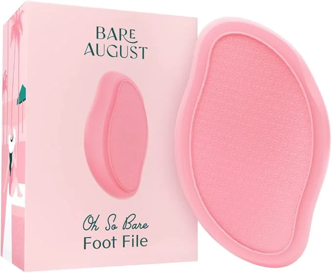 Sophisticated Bare August Glass Foot File Callus Remover- Heel Scraper in Shower Foot Authentic
