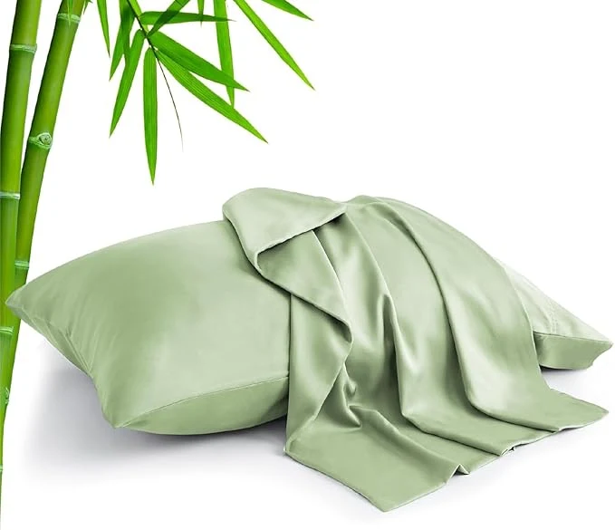 Authentic BEDELITE King Size Pillow Cases Set of 2 Rayon Derived from Bamboo Cooling Pillow Cases for Hot Sleepers amp Night Sweats Breathable and Silky Soft Envelope Pillowcases Sage Green 20 quot x36 quot Quality