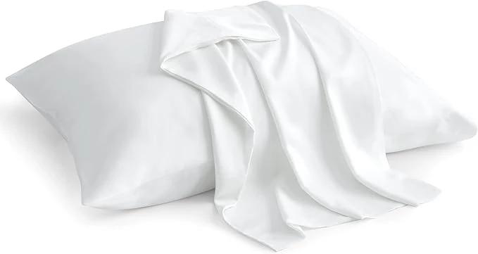 Unique BEDELITE King Size Pillow Cases Set of 2 Rayon Derived from Bamboo Cooling Pillow Cases for Hot Sleepers amp Night Sweats Breathable and Silky Soft Envelope Pillowcases White 20 quot x40 quot Relaxed