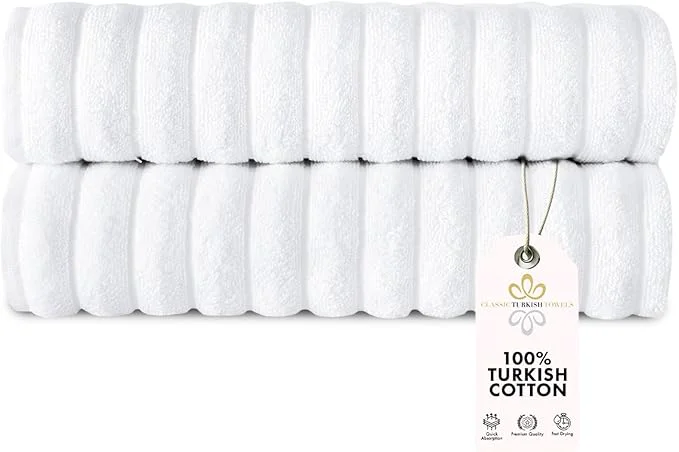 Top-Quality Classic Turkish Towels CTT Premium 2 Pack Bath Towels Set Made Original Design