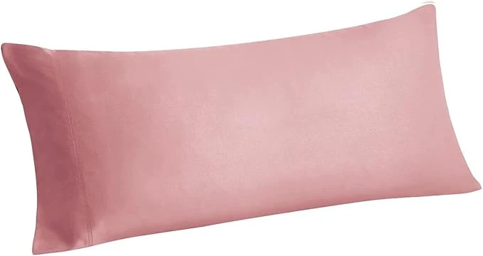 Exceptional BEDELITE Body Pillow Case Cover Rayon Made from Bamboo Cooling Body Pillow Cover for Hot Sleepers and Night Sweats Breathable amp Silky Soft Full Long Pillow Case Rose Pink 20×54 Inches Secure