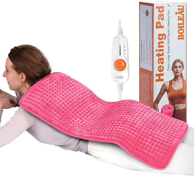 Artisan Boileau Electric Heating Pad for Back Pain and Period Cramps Relief 3 Heating User-Friendly