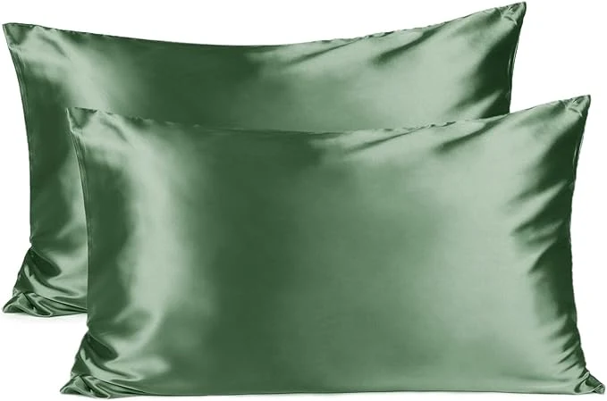 Durable Yani Satin Pillowcase Silk Pillow Cases for Hair and Skin with Zipper Queen Pillow Cases Set of 2 for 20 quot x30 quot Exquisite Packaging for Women Men Dependable
