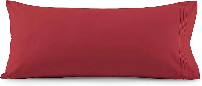 Elegant Comfort Luxury Ultra-Soft 1-Piece Body Pillowcase – 1500 Premium Hotel Quality Microfiber Double Brushed – Wrinkle Resistant Body Pillowcase Size Burgundy Fashionable