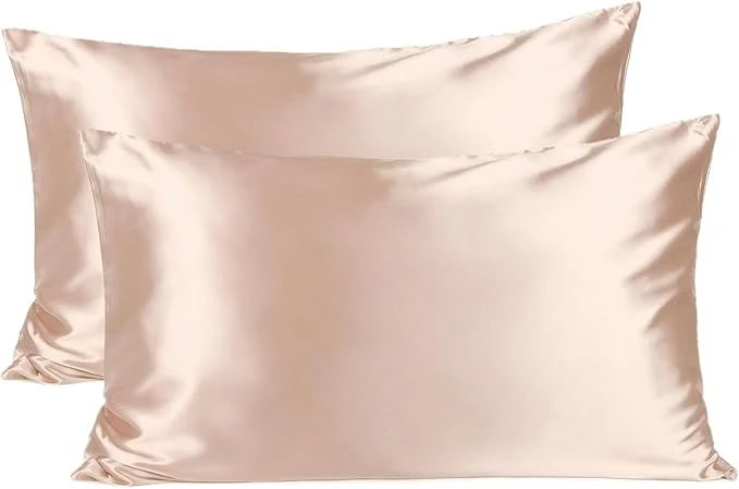 Responsible Yani Satin Pillowcase Silk Pillow Cases for Hair and Skin with Zipper Queen Pillow Cases Set of 2 for 20 quot x30 quot Exquisite Packaging for Women Men Practical
