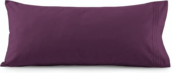 Certified Elegant Comfort Luxury Ultra-Soft 1-Piece Body Pillowcase – 1500 Premium Hotel Quality Microfiber Double Brushed – Wrinkle Resistant Body Pillowcase Size Purple Original