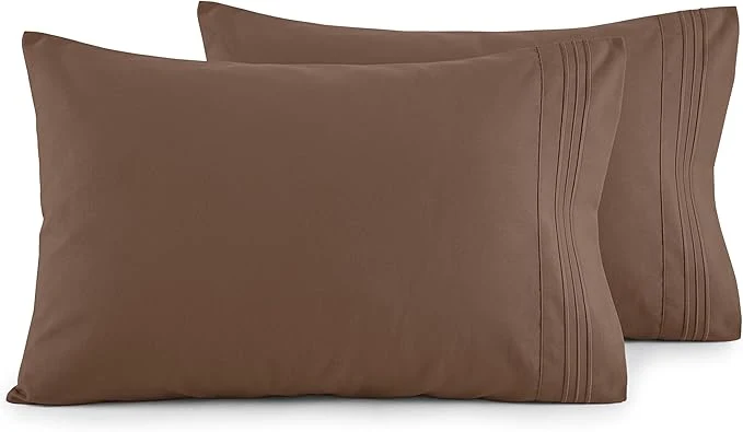 Artisan Elegant Comfort Luxury Ultra-Soft 2-Piece Pillowcase Set – 1500 Premium Hotel Quality Microfiber Double Brushed – Wrinkle Resistant King Taupe Expertly Made