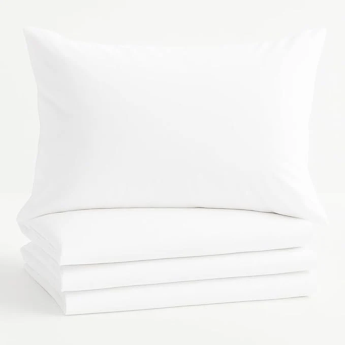 Green Comfort Beddings King Pillowcases Set of 4 – Organic Cotton 600 Thread Count Sateen Soft amp Comfy Pillow Covers with Envelope Closure White King Size 20 x 40 Inches Stylish