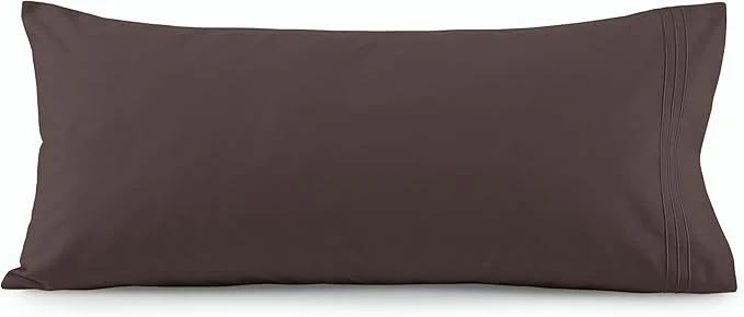 Organic Elegant Comfort Luxury Ultra-Soft 1-Piece Body Pillowcase – 1500 Premium Hotel Quality Microfiber Double Brushed – Wrinkle Resistant Body Pillowcase Size Chocolate Brown Selected
