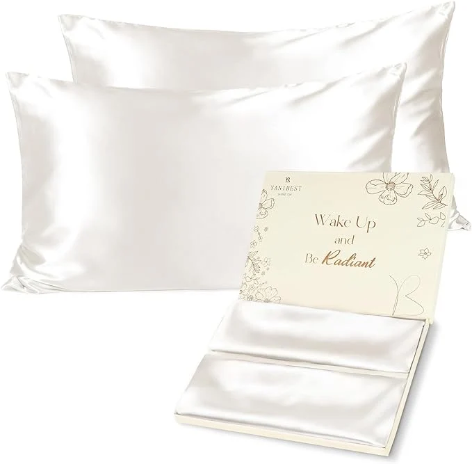 Dependable Yani Satin Pillowcase Silk Pillow Cases for Hair and Skin with Zipper Standard Pillow Cases Set of 2 for 20 quot x26 quot Exquisite Packaging for Women Men Fine