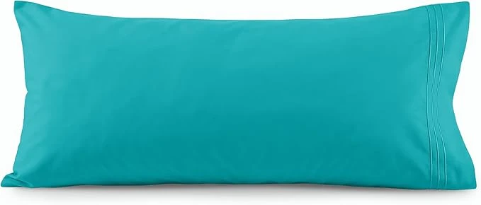 Optimized Elegant Comfort Luxury Ultra-Soft 1-Piece Body Pillowcase – 1500 Premium Hotel Quality Microfiber Double Brushed – Wrinkle Resistant Body Pillowcase Size Turquoise Solid
