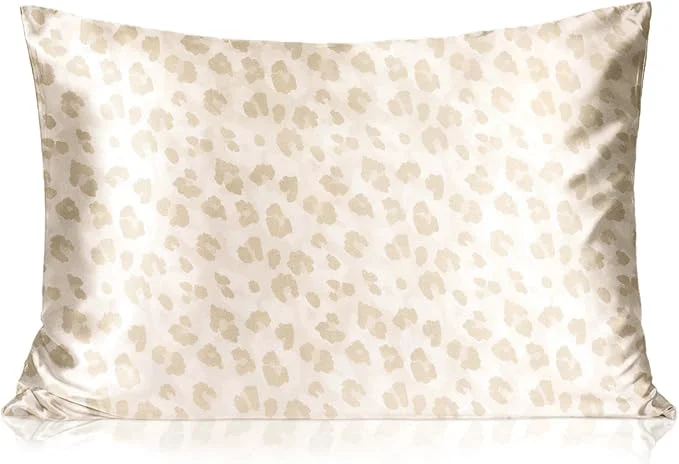 Advanced Yani 2 Pack Leopard Satin Pillowcase Silk Pillow Cases for Hair and Skin with Zipper Standard Pillow Cases Set of 2 for 20 quot x26 quot Exquisite Packaging for Women Men Green