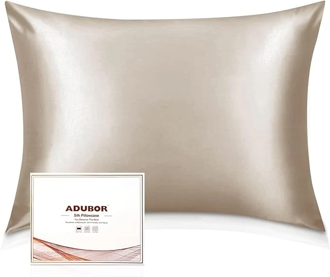 Trendy Adubor Silk Pillowcase – Mulberry Silk Pillow Cases 22 Momme 6A Grade Fibers Silk Pillow Case for Hair and Skin Health with Hidden Zipper Standard 20 39 39 ×26 39 39 Beige 1PC Minimalist