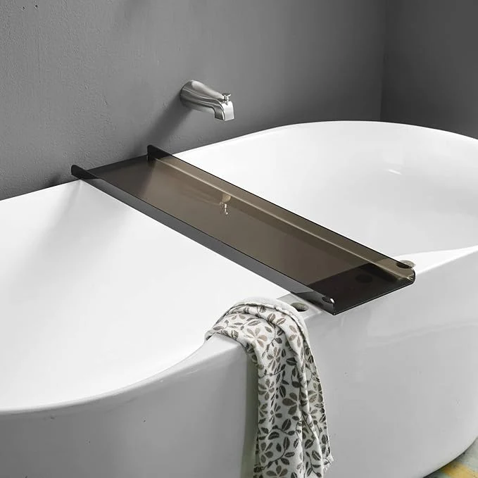 Top-Quality Bathtub Tray Caddy Black Bath Tub Rack Shelf Luxury Bathroom Organizer Tablet Proven