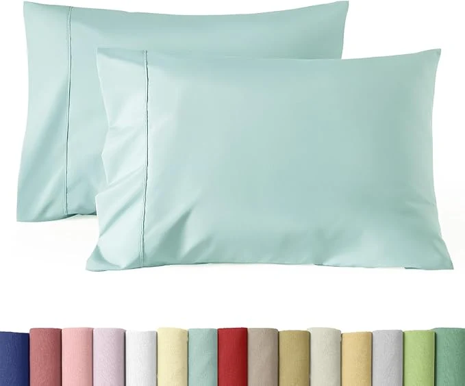 Premium WINLIFE Cotton Pillow Cases King Set of 2 Pillowcases King Size Long Staple Cotton 20×36 inches Cooling Breathable amp Soft Pillowcase Covers Sky Blue Superior