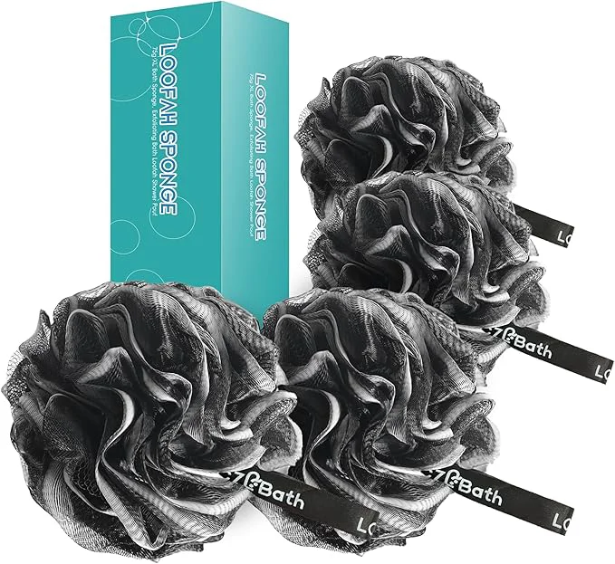 Minimalist Loofah 4 Pack 75g Extra Large Loofa Set Soft Bath Sponge Thick Body Wash Puffs Premium Material