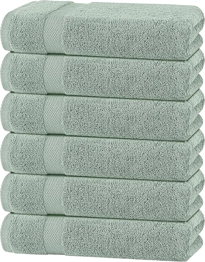 Professional White Classic Wealuxe Green Bath Towels 24×50 Inch Cotton Towel Set Advanced