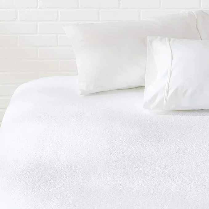Premium Material Amazon Basics Waterproof Breathable Mattress Protector Queen Size 18 inch Deep Machine Washable White Recyclable