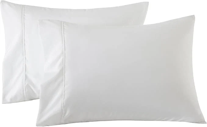 Organic WINLIFE Queen Pillowcases Set of 2 Egyptian Cotton Queen Pillow Cases 2 20×30 inches Soft and Breathable Pillow Cover White Exceptional