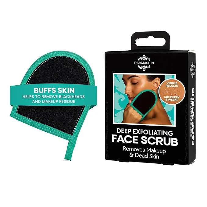 Official Dermasuri Deep Exfoliating Face Mitt Professional
