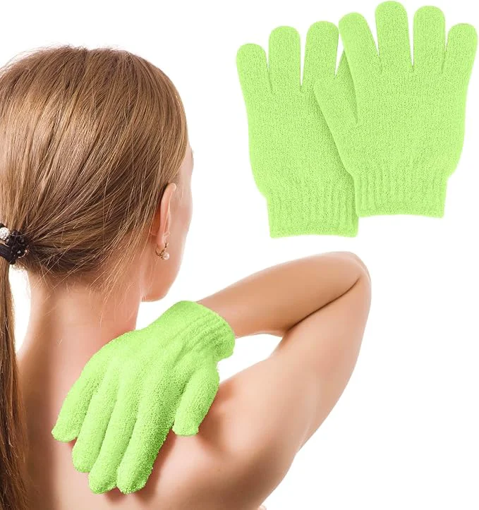 Smart MOLOPPO 2 PCS Exfoliating Glove Scrub Gloves Exfoliating Body Exfoliator Professional