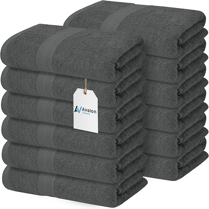 Easy-to-Use Avalon Towels Bath Towels for Bathroom Cotton Grey Bathroom Towels Pack of Exceptional
