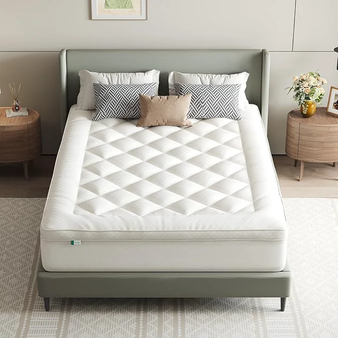User-Friendly Novilla Twin Mattress Topper Extra Thick Pillow Top – Overfilled Hotel Luxury Mattress Pad Cover for Back Pain Relief Breathable Fluffy Down Fill 8-21 Deep Pocket Oatmeal Clean