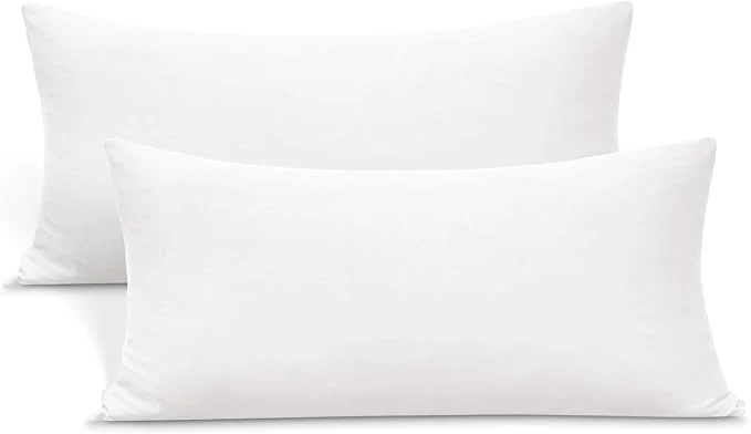 High-Performance 2-Pack Stretch Pillow Cases – Jersey Knit amp Ultra Soft Envelope Closure Pillowcases T-Shirt Like Microfiber Blend – Suitable for 20×36 20×40 King Size Set of 2 White Official